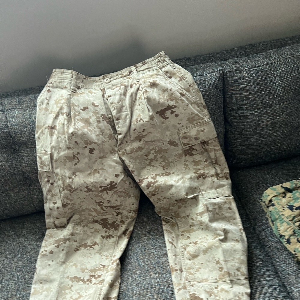 USMC Camouflage pants. Desert MARPAT pattern slightly used condition.